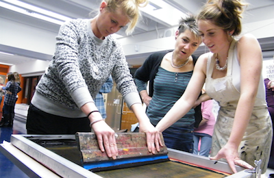 Josie Molloy- Live screen printing at Museum of London