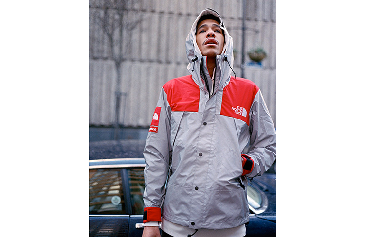 SUPREME X THE NORTH FACE 3M MOUNTAIN PARKA REFLECTIVE SILVER RED JACKET TNF  L