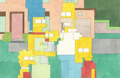 Adam Lister :: Pixelated paintings