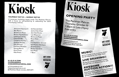 Kiosk Bookshop | Art Licks Weekend