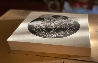 Coxswain Press | Black & White Botanical Block Print Series