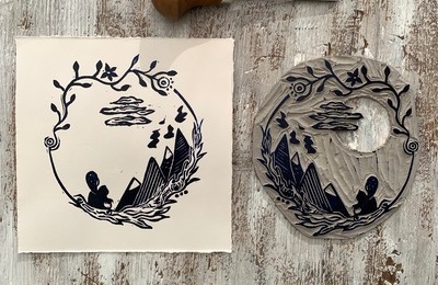 Our Journey Together | A linocut Print Series by Emily Hancock.