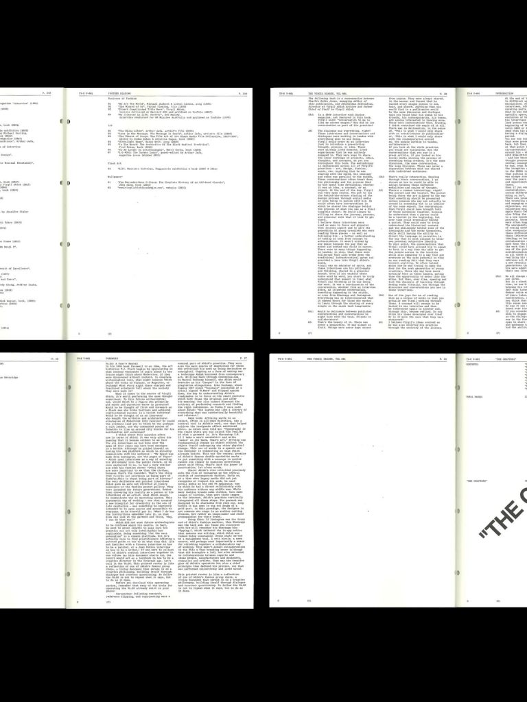 Four pages of text from a book or document, displaying various paragraphs and sections, with some pages showing references and footnotes.